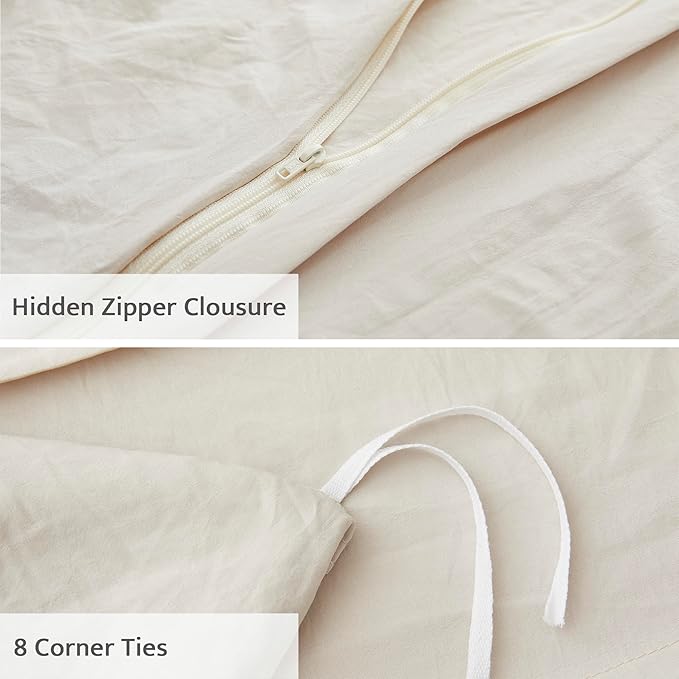 Oli Anderson Light Khaki Duvet Cover King Size - Image 5