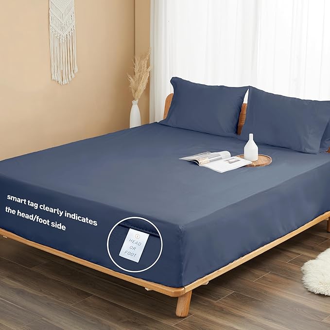 Sunflower Full Fitted Sheet, 1-Piece Extra Deep Pocket Fitted Bottom Sheet 22" - Image 7