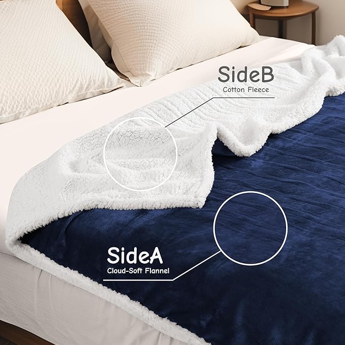 Electric Heated Blanket Full Size 72"x84", Soft Flannel - Image 3