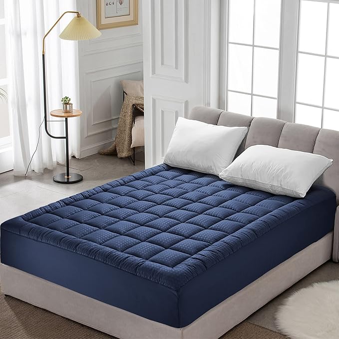 HYLEORY Twin XL Mattress Pad Quilted Fitted Mattress Protector Cooling Pillow - Image 7