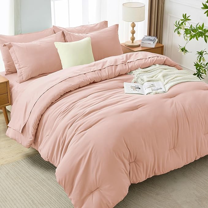 MUXHOMO 7 Pieces Queen Comforter Set, Soft Bed in a Bag Queen Size, All Season - Image 7