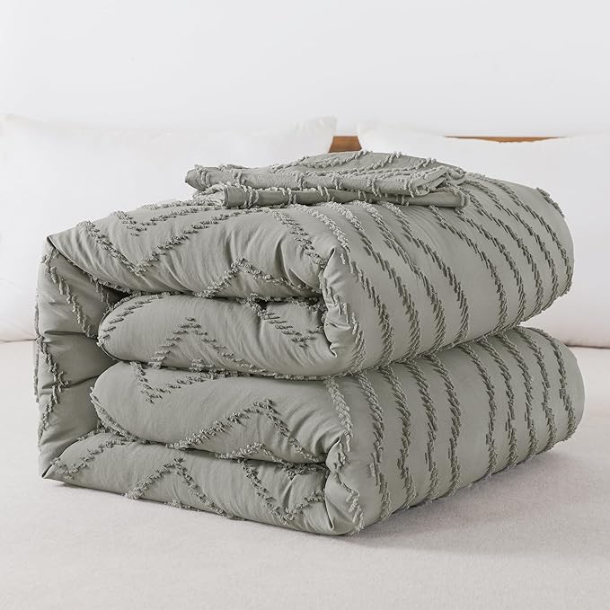 Andency Medium Grey Twin/Twin XL Comforter Set, Twin Bed Comforter - Image 7