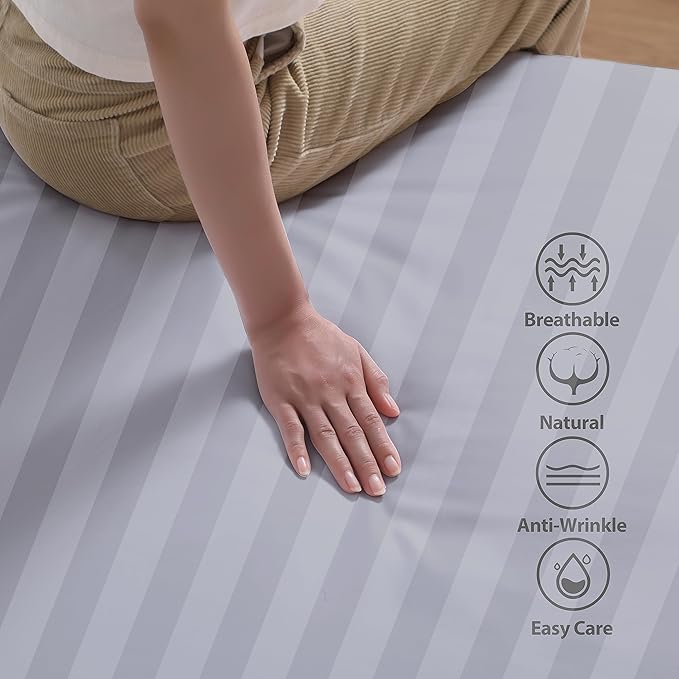 100% Egyptian Cotton Fitted Sheet CK Size, 600 Thread Count, Single Fitted - Image 2