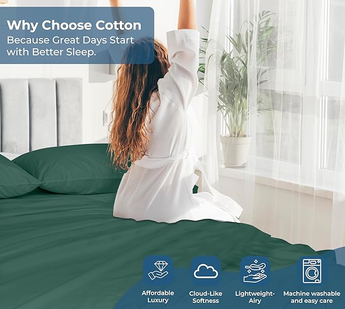 Royale Linen 100% Organic Cotton California King Flat Sheet Only - Image 7