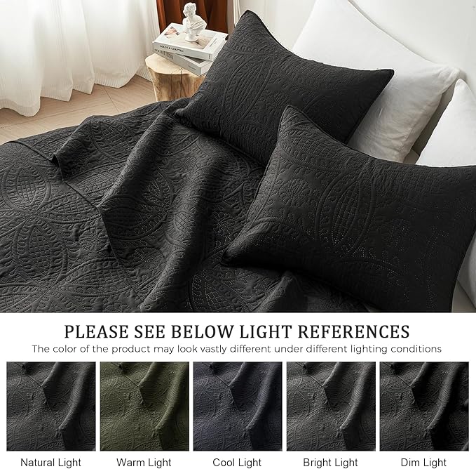 akkialla Queen Quilt Bedding Set, Lightweight Soft Bedspread Coverlet, Modern - Image 6