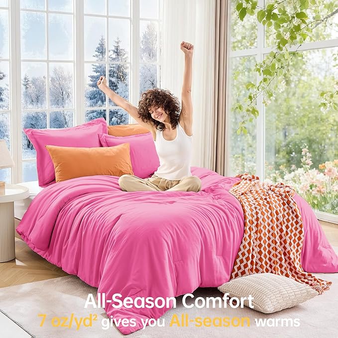 MUXHOMO King Size Comforter Set, All Season Ultra Soft Down Alternative Bedding - Image 4