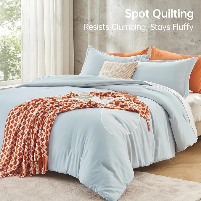 MUXHOMO Full Comforter Sets, All Season Ultra Soft Down Alternative Bedding - Image 5