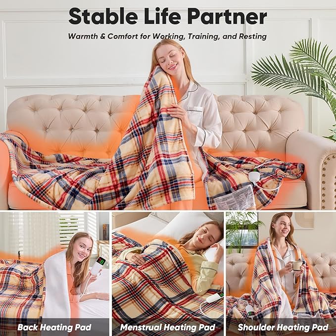 OCTROT Heated Blanket Electric, Twin Size 62X84, Heating Blanket - Image 4