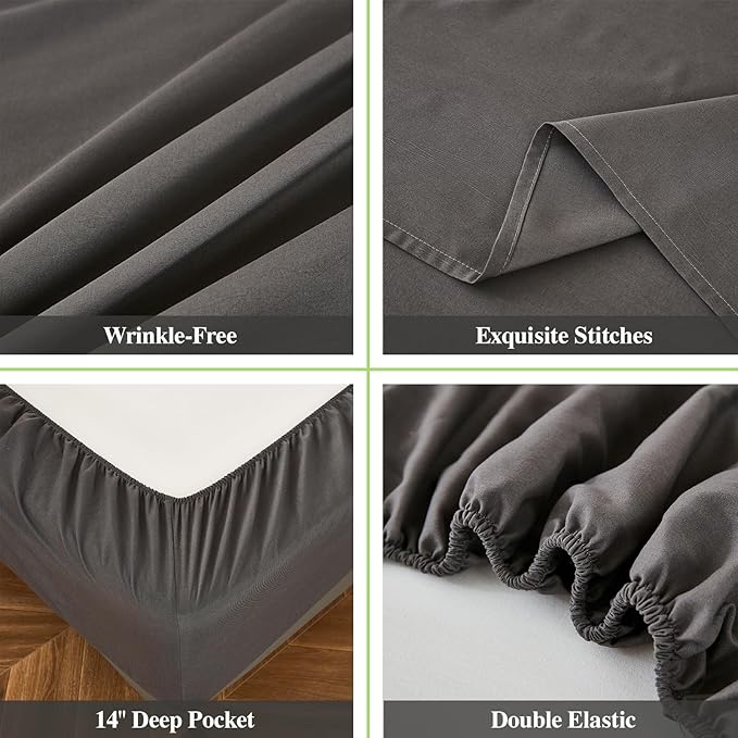 ILAVANDE Queen Sheets Set 6 Piece, Hotel Luxury Super Soft 1800 Series - Image 5