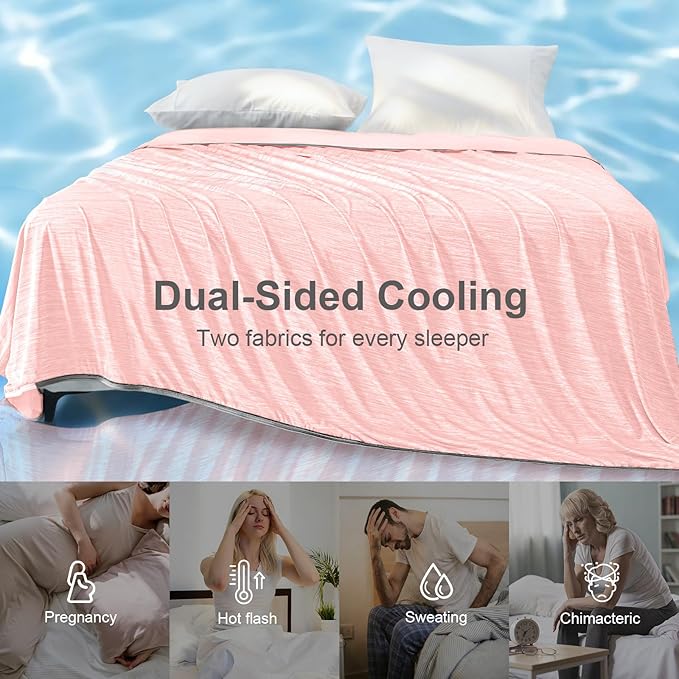 KMUSET Cooling Blanket Queen Size, Double Sided Summer Cooling Blankets - Image 8