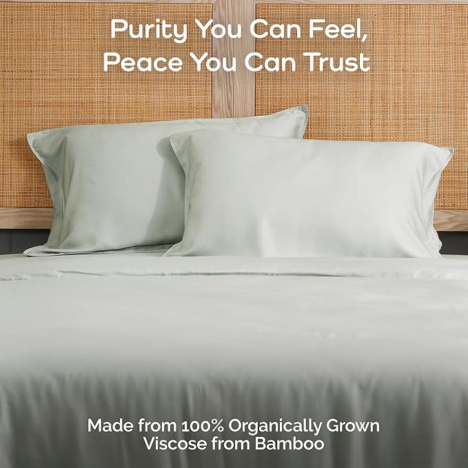 Pillow Cases King Size Set of 2 Pillowcases 100% Viscose from Bamboo Cooling - Image 2