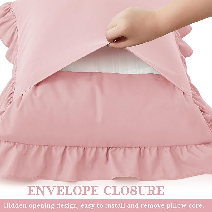 KKJIAF Ruffle Body Pillow Cases Set of 1, Ruffled Pillow Covers - Image 5