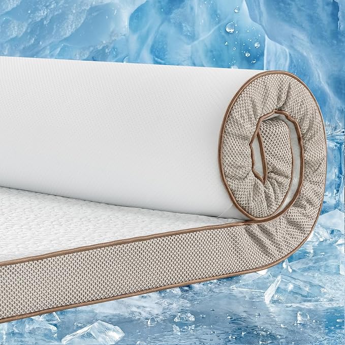 BedStory Cooling Mattress Topper King Size, 3 Inch Gel Infused Memory Foam by BedStory