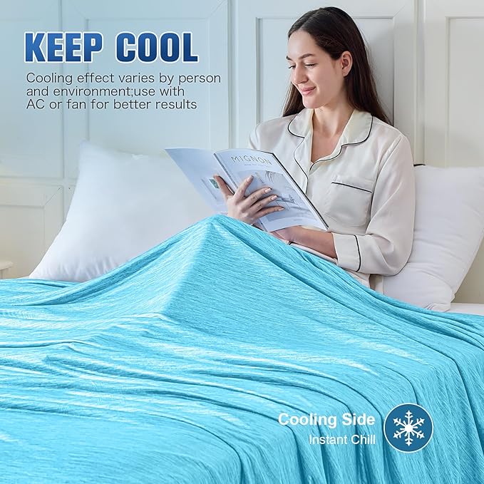 KMUSET Cooling Blanket Queen Size, Double Sided Summer Cooling Blankets - Image 5