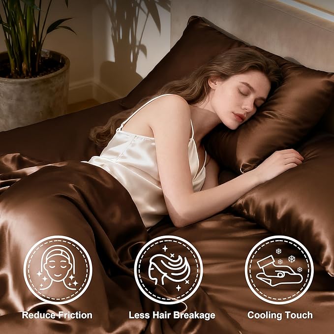 Love's cabin Twin Satin Sheets Sets - Image 3
