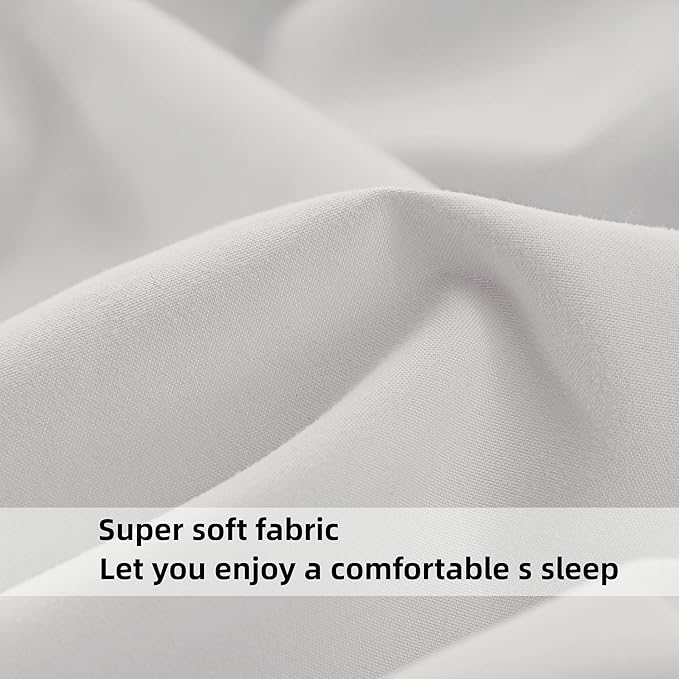 HBHLFZ Twin Fitted Sheet Only 2 Pack, Soft Breathable Bottom Sheet - Image 4