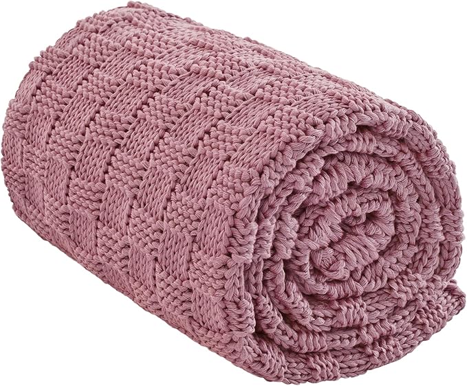 Knitted Weighted Blanket for Adult, No Beads Heavy Blanket 50” x 60'' 7lbs by Unknown