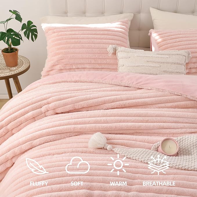 Smoofy Fluffy Full Size Comforter Sets 3 Pieces - Image 2