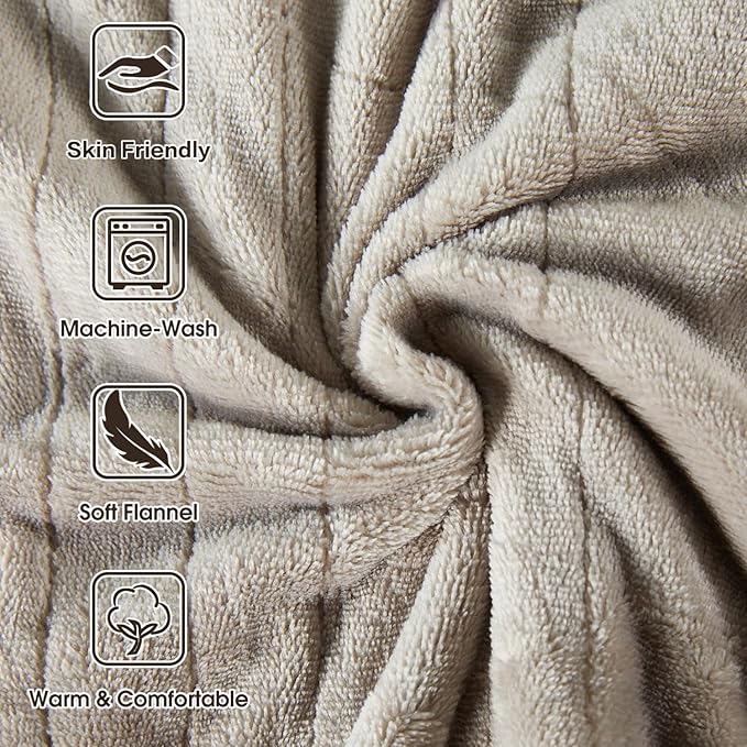 Tefici Heated Blanket Throw 50"x60", Ultra Soft 2-Layer Flannel Electric Blanket - Image 7