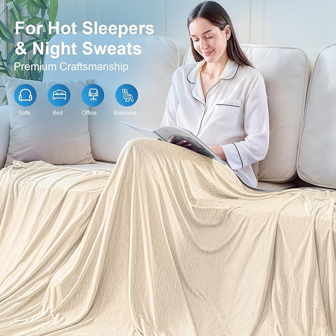 KMUSET Cooling Blanket Twin XL, Double Sided Summer Cooling Blankets - Image 8