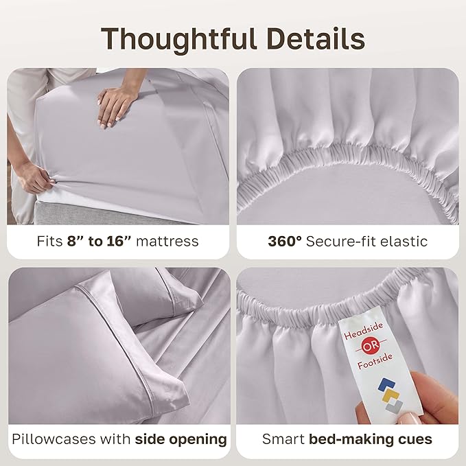 California Design Den Soft King Size 100% Cotton Sheet Sets, 400 Thread Count - Image 6