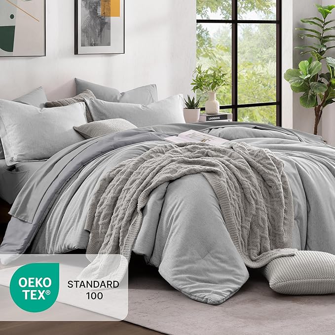 Monbix Full Size Comforter Set, Bedding Sets Full 7 Pieces, Cationic Dyeing Bed - Image 5