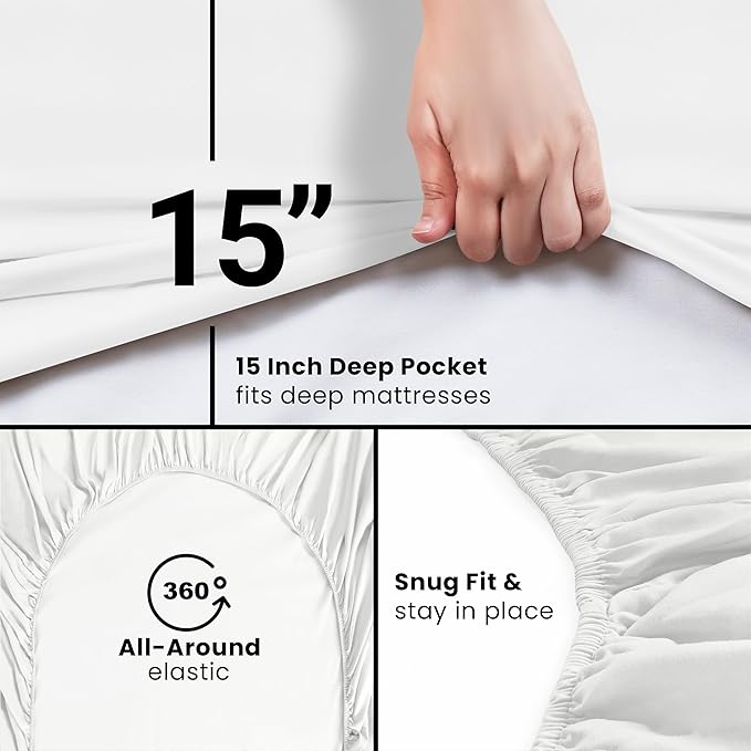 Utopia Bedding Twin XL Fitted Sheet - Image 3