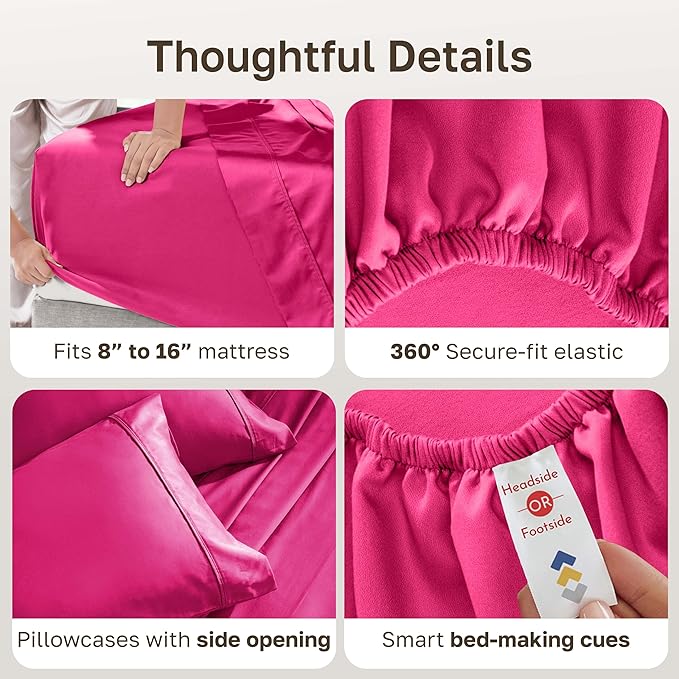 California Design Den Soft King Size 100% Cotton Sheet Sets, 400 Thread Count - Image 5