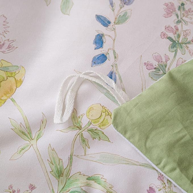 OAITE Duvet Cover Set Twin Size Floral Pattern Ultra Soft 100% Cotton Duvet - Image 8