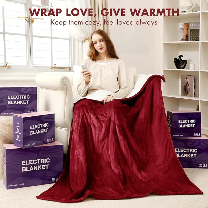 Electric Heated Throw Blanket 50" x 60" - Image 8