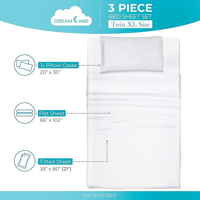 DREAMCARE Twin XL Sheet Sets - Image 4