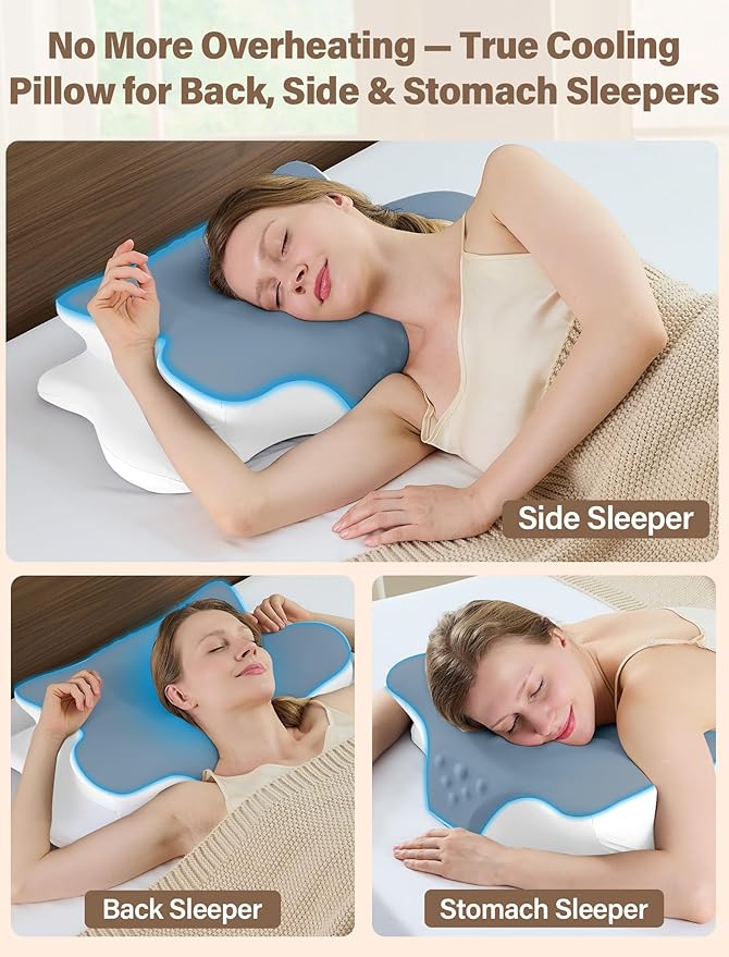 Cervical Neck Pillow for Pain Relief – Ergonomic Memory Foam Pillow for Side - Image 9