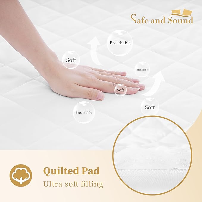 Quilted Fitted Twin XL Mattress Pad Cover, Waterproof Mattress Protector - Image 5