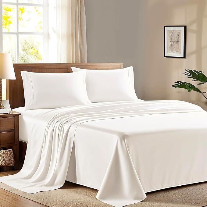 100% Egyptian Cotton King Size Sheet Set by AshtonSheets