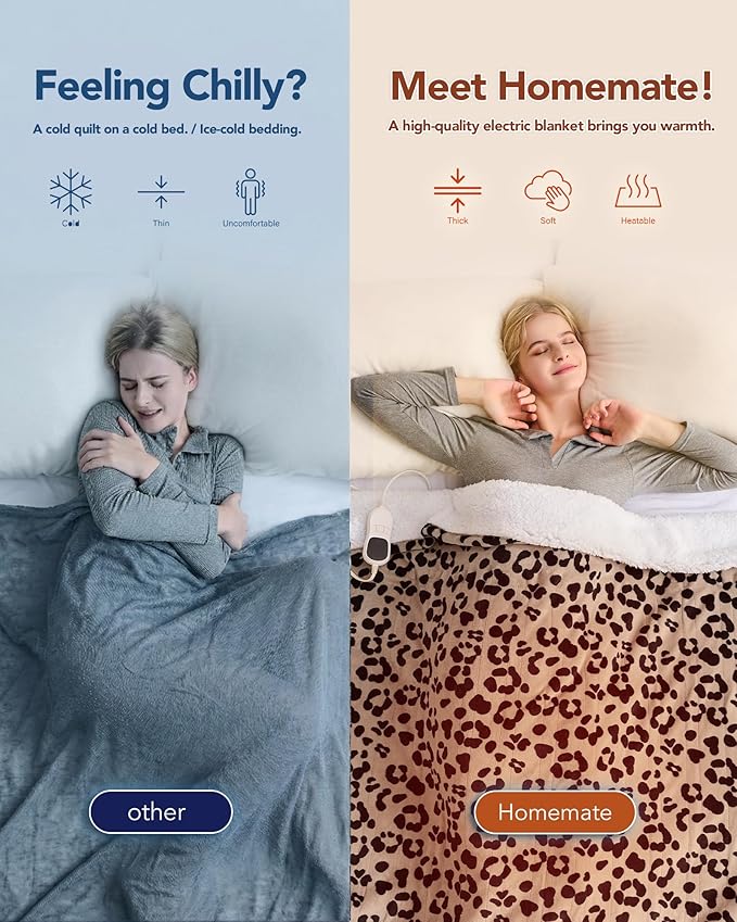 Homemate Electric Heated Blanket King Size - Image 3