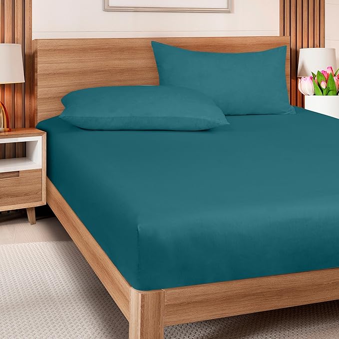 ROYALE LINENS 300 Thread Count 100% Long Staple Combed Cotton Fitted Sheet - Image 8