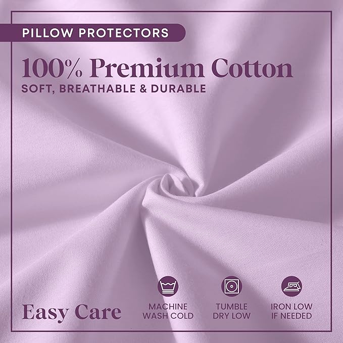 CirclesHome Pillow Protectors 2 Pack Standard Zippered - Image 4