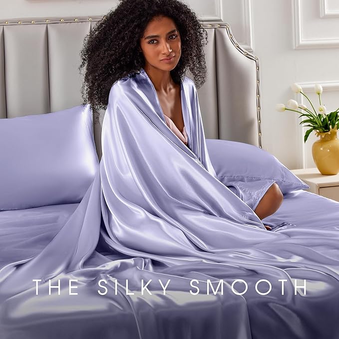 FreshCulture Satin Sheets Twin XL Bed Set - Image 6
