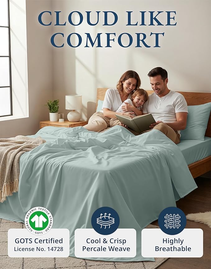 LANE LINEN Sheets for California King Size Bed- 4Pc 100% Organic Cotton Cal - Image 2