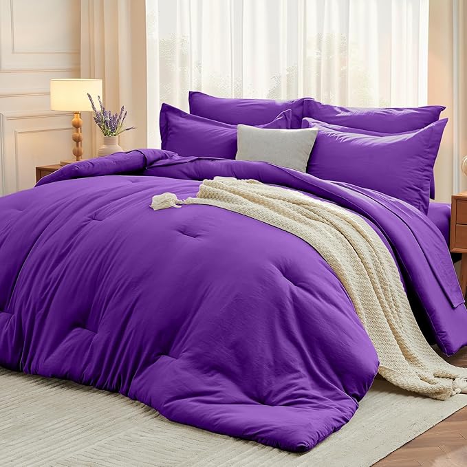 MUXHOMO 5 Pieces Twin Comforter Set, Soft Bed in a Bag Twin Size, All Season by MUXHOMO