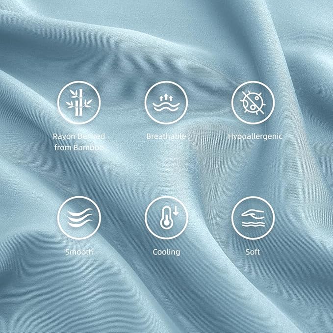 Queen Pillowcases, Cooling Viscose from Bamboo Pillow Covers - Image 5