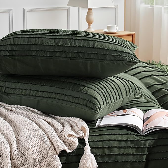 NEXHOME PRO Duvet Cover Queen, 3 Pieces Boho Tufted Duvet Cover Set, Soft and - Image 6