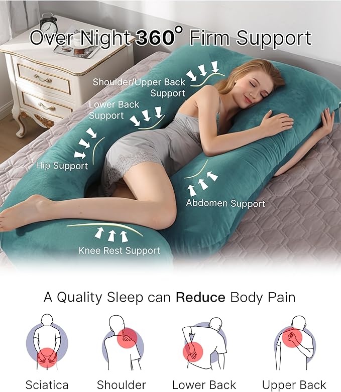 ALLOPERA Pregnancy Pillow, Full Body Maternity Pillow 57 inch, - Image 2