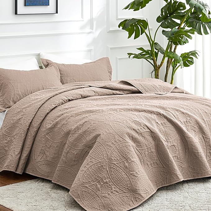 Love's cabin King Size Quilt Bedding Set Burlwood Bedspreads - Image 2