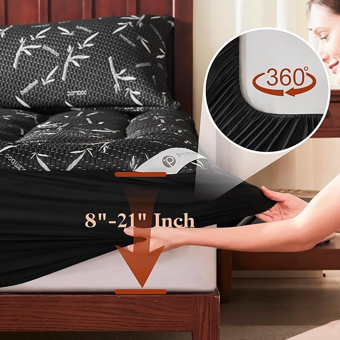 PRIMESOFT 100% Waterproof King Size Mattress Topper, Thick Pillow Top Mattress - Image 5