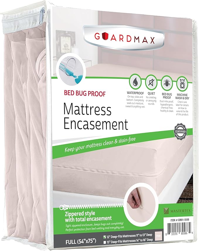 Guardmax Jersey Knitted Full Zippered Mattress Encasement by Guardmax