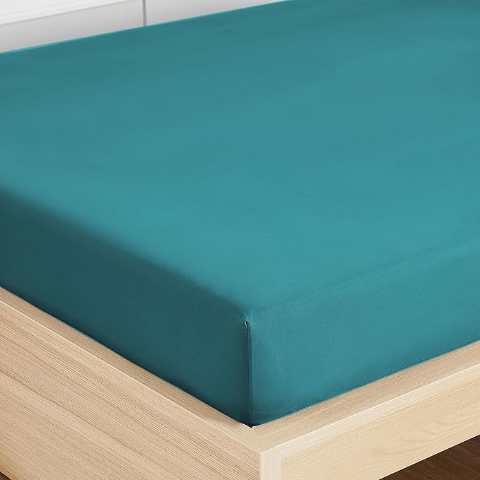 Queen Fitted Sheet Only with Full Elastic & Built in Corner Sheet Straps to - Image 4