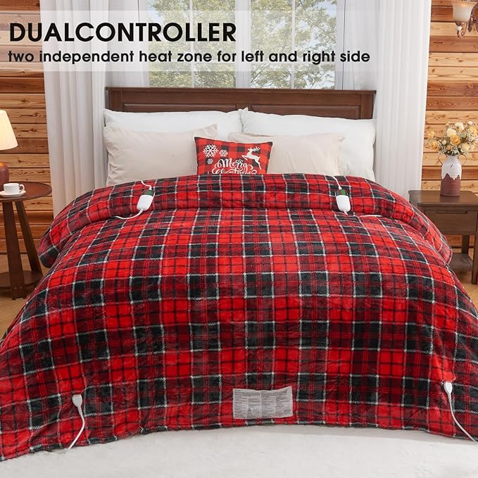 Electric Heated Blanket King Size, 90X100 Christmas Blanket - Image 2