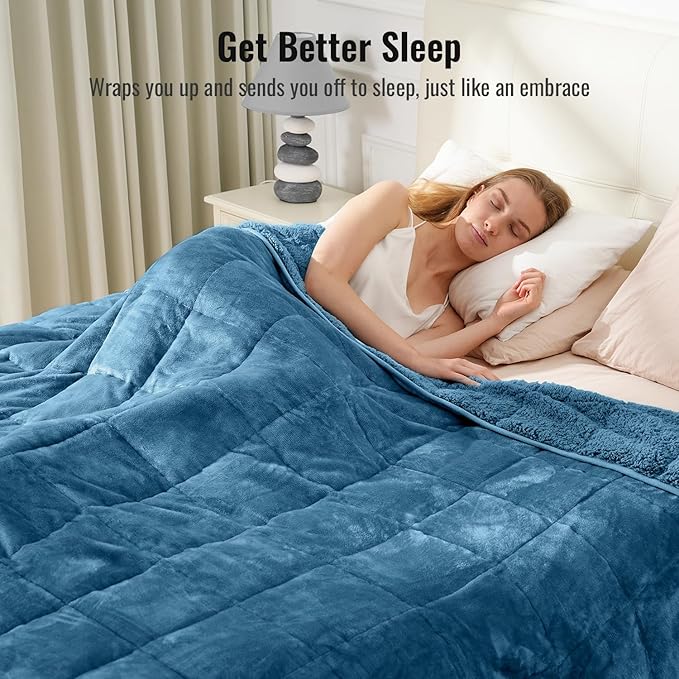 Uttermara Sherpa Fleece Weighted Blanket 15 lbs - Image 3