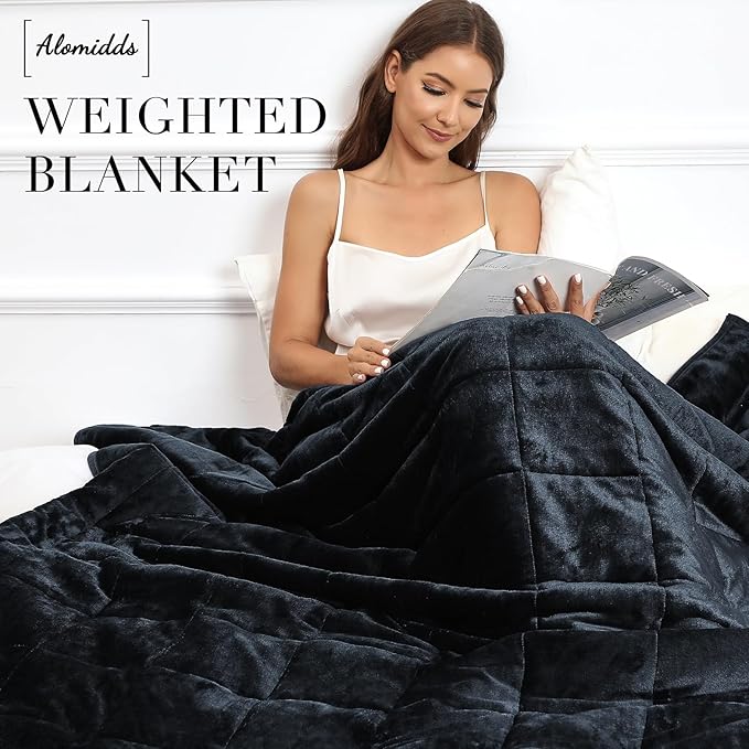 Alomidds Weighted Blanket Queen Size 15lbs 60x80 inches, Soft Plush Fleece - Image 8
